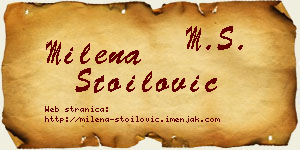 Milena Stoilović vizit kartica
